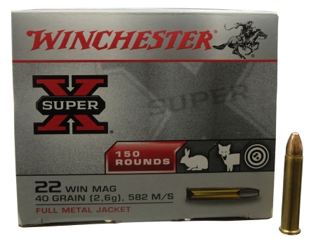 Патрон .22 WMR Winchester FMJ 2,6г (40gr) 